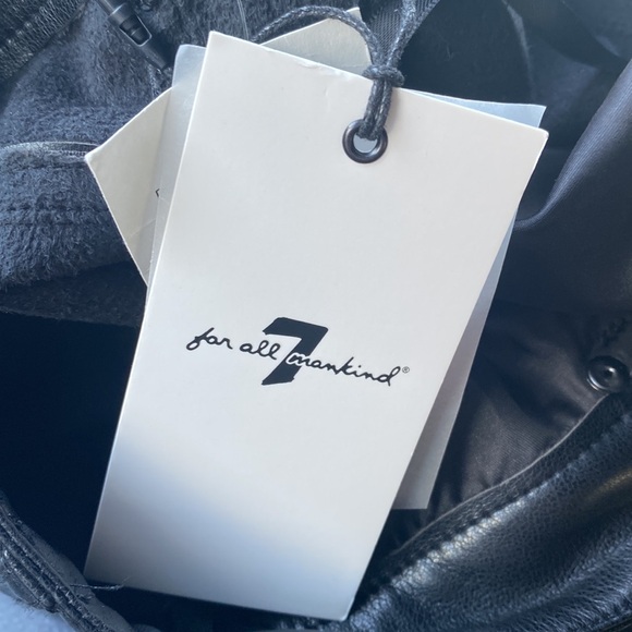 7 For All Mankind Straight Leg Faux Leather Pants. NWT. - Picture 4 of 4